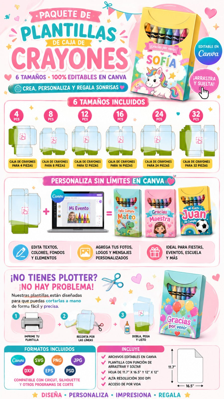 Cajitas Mágicas: Pack de Crayones Personalizables