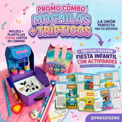 2 Mochilas + 17 Tripticos (La unión perfecta)