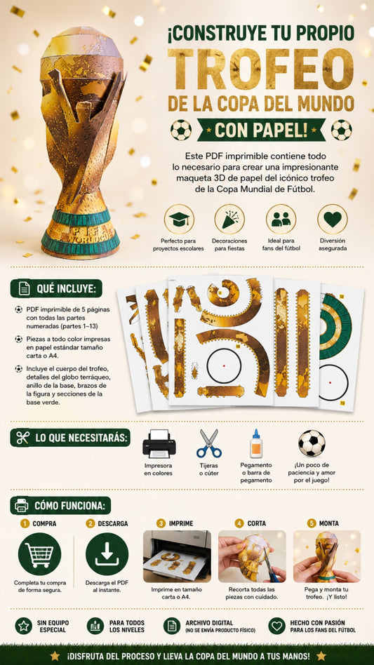Modelo 3D de papel - Copa del Mundo